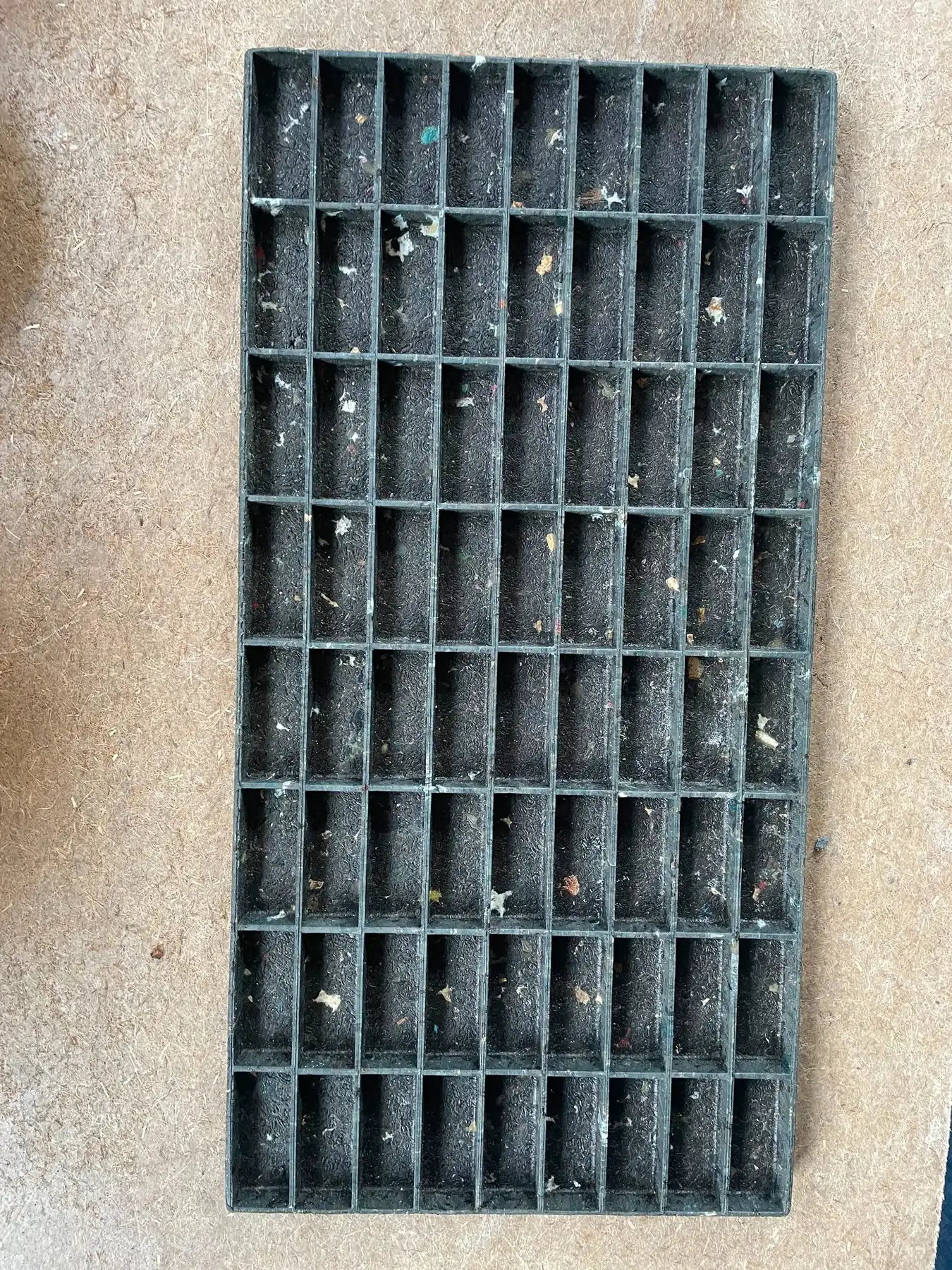 Full development panel showing a repeated grid of structural ribs
